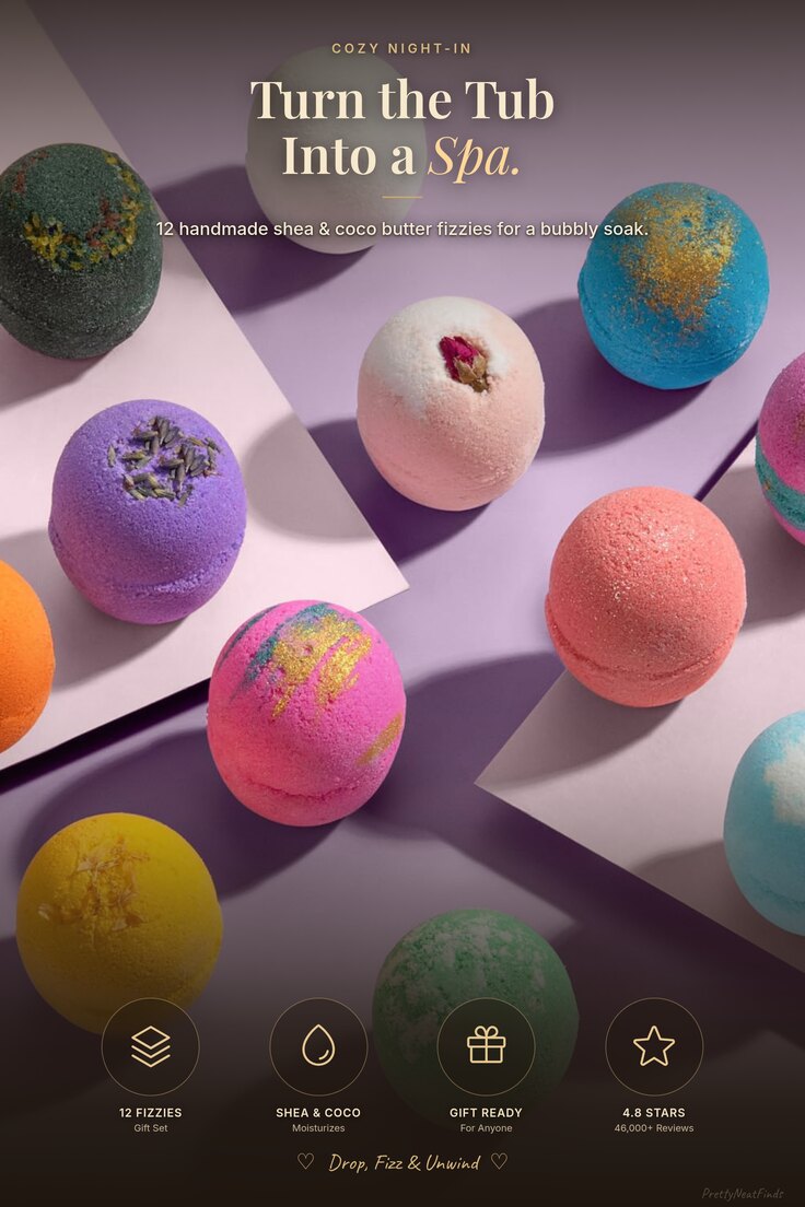 LifeAround2Angels Bath Bombs Gift Set (12 USA-Made Fizzies)