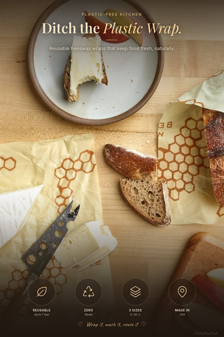 Bee's Wrap Beeswax Food Wraps (3-Pack)