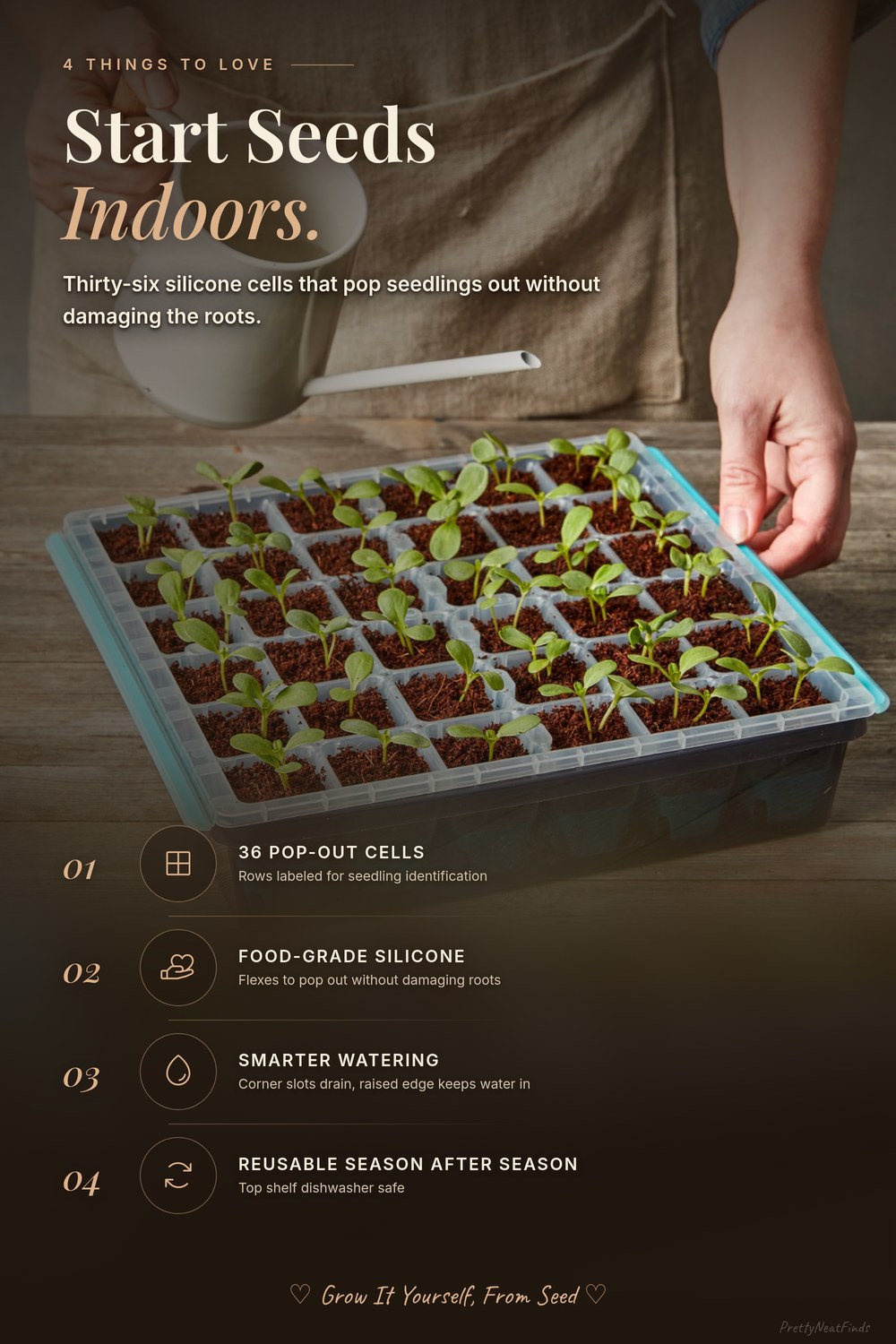 Burpee SuperSeed 36-Cell Reusable Seed Starting Tray
