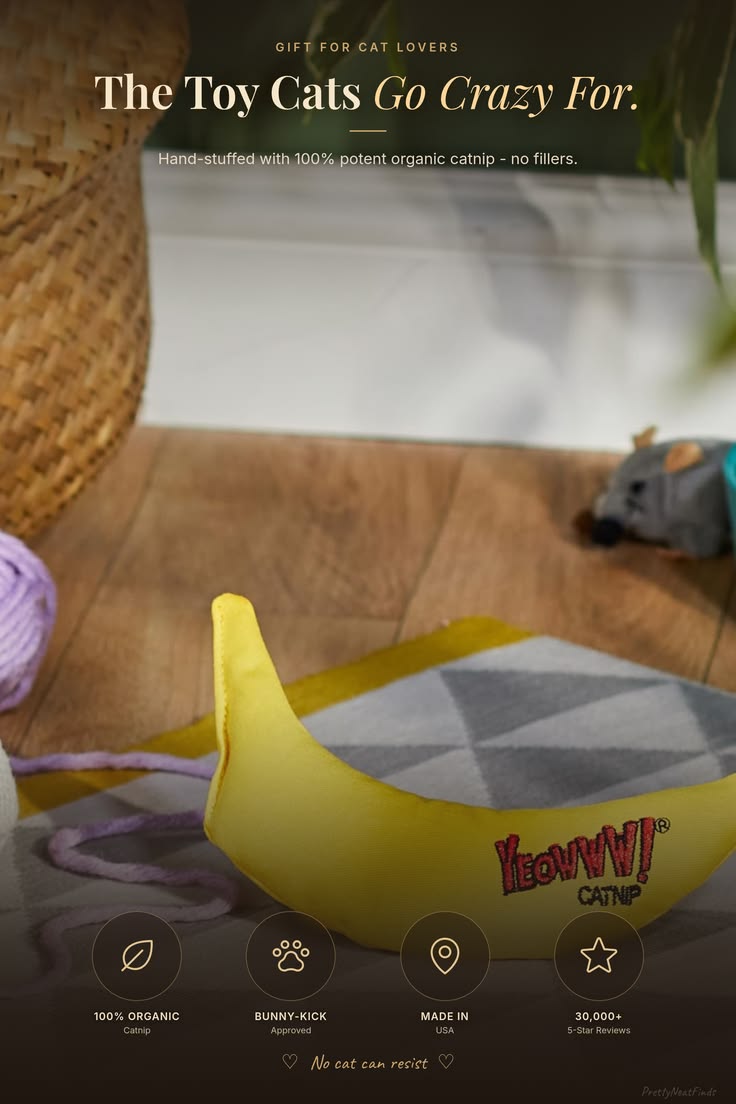 Yeowww! Organic Catnip Banana Cat Toy