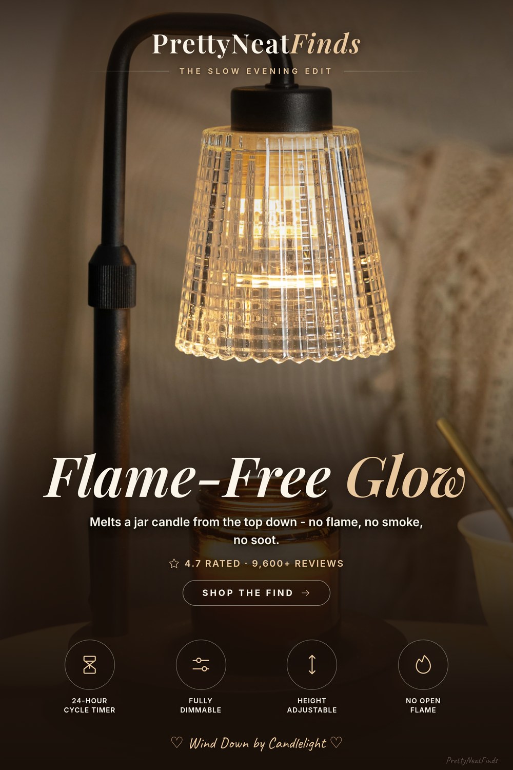GODONLIF Candle Warmer Lamp with Timer, Dimmable, 2 Bulbs
