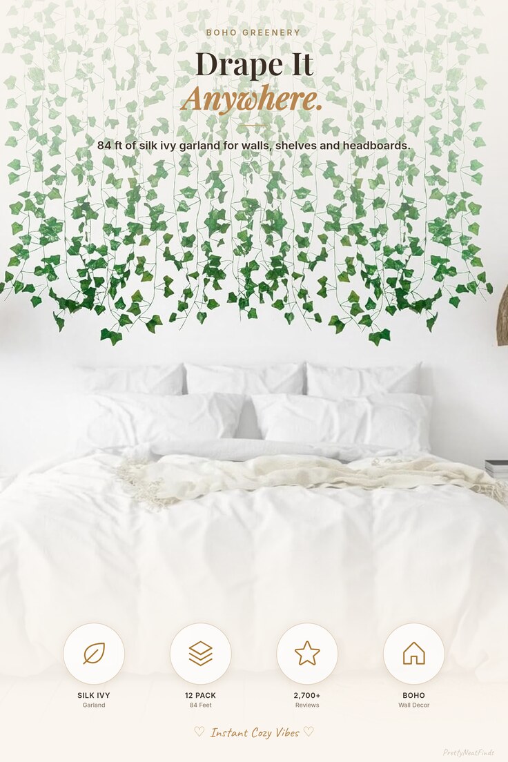 Silk Ivy Leaf Garland (12 Pack, 84 ft)