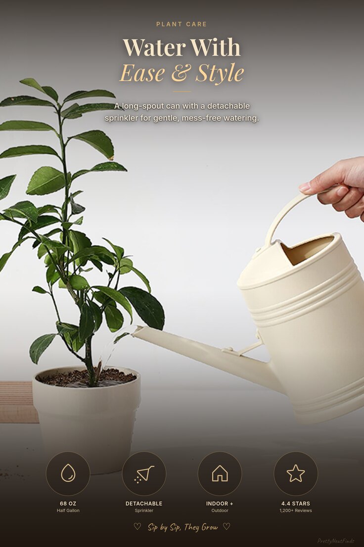 Indoor Watering Can with Detachable Sprinkler Head (68 oz)