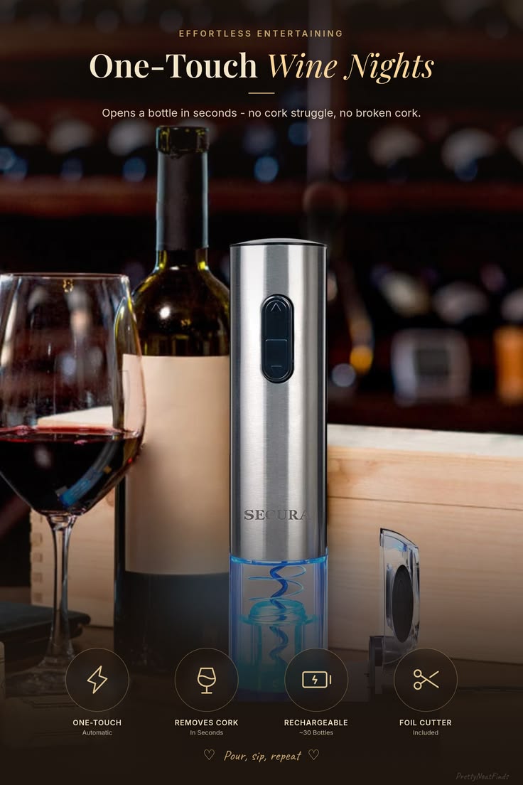 Electric Wine Opener (Rechargeable)